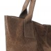 Kožené kabelka shopper bag Genuine Leather zemitá 788